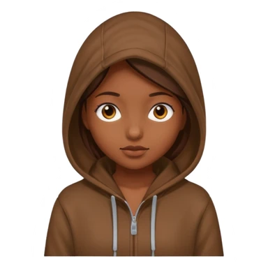 girl with brown hoodie sticker