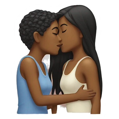 Lesbian kiss sticker