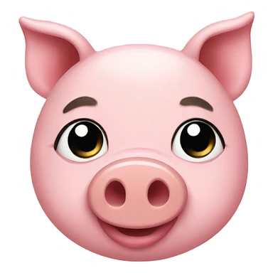 Pig with makeup sticker