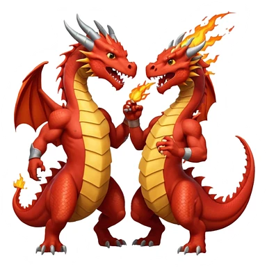 a dragon and a hero clashing in combat sticker