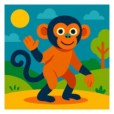 Monkey sticker
