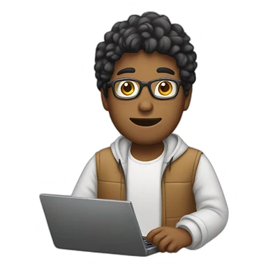 person with a laptop sticker