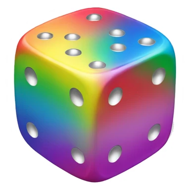 rainbow dice sticker