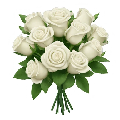 bouquet of white roses sticker
