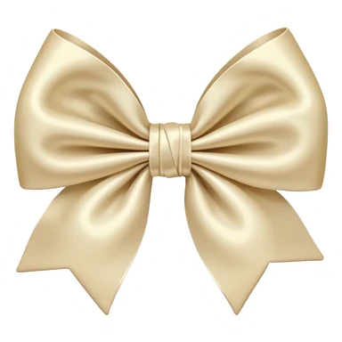 Cream bow sticker
