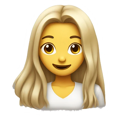 Long hair girl winking sticker