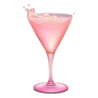 Tilted pink champagne  sticker