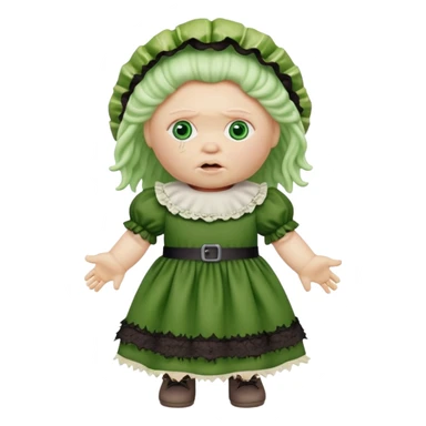 Evil cabbage patch doll sticker