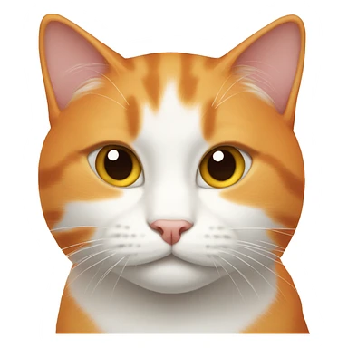 Orange and white cat sticker