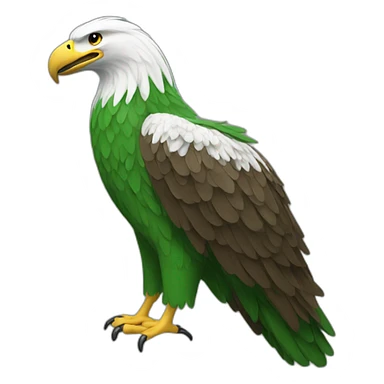 Aigle vert sticker