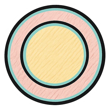 Make the empty plate colorful using pastel shades, keep the plate empty, soft and inviting. sticker