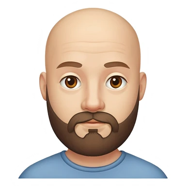 Лысый бородатый мужчина sticker