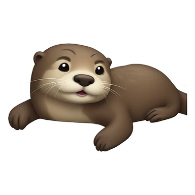 Otter in bed sticker