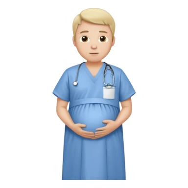 male pregnant sticker