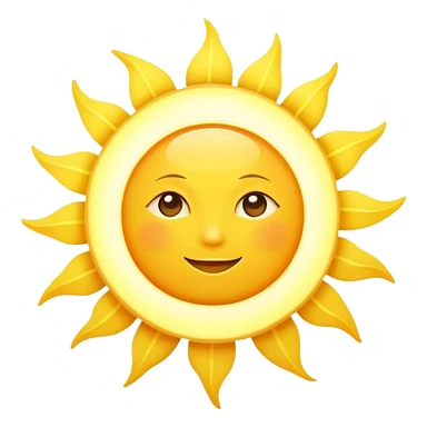 simple sun without face, just a yellow circle with rays sticker