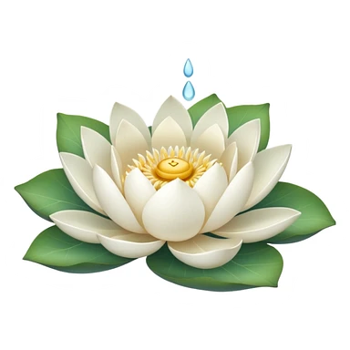 White lotus sticker