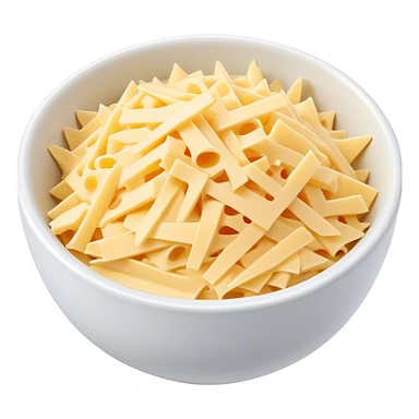 shredded white cheese in a bowl sticker