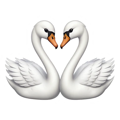 2 swans in love sticker