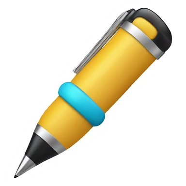 Pen with balls on the bottom sticker