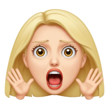 woman screaming sticker