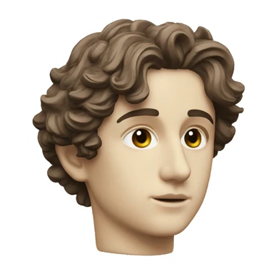 timothee chalamet roman sculpture sticker