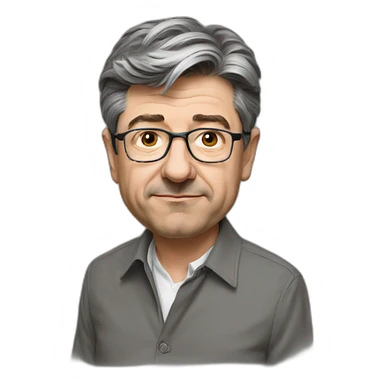 mélenchon wearing a short sticker