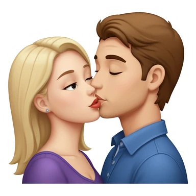 Man kissing a woman sticker
