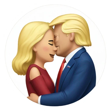 Trump and Biden hugging love story wedding sticker