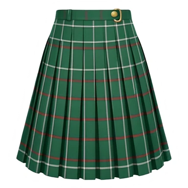 green plaid scottish skirt sticker
