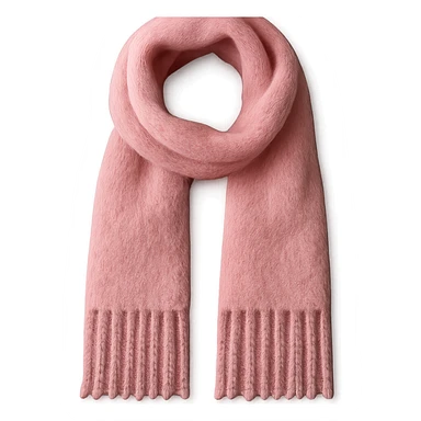 pink wool scarf, soft and fluffy sticker