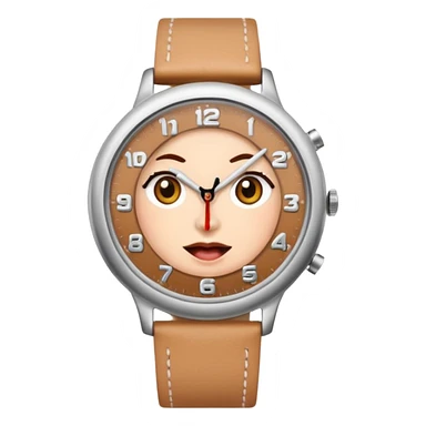 Surprisingly goofy once they open up. Strong, loyal, and incredibly supportive — but still hates wasting time. woman silly but with a watch  sticker