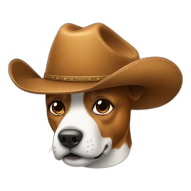 Dogwirh a cowboy hat sticker