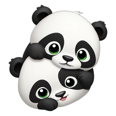 two-pandas-cuddling sticker