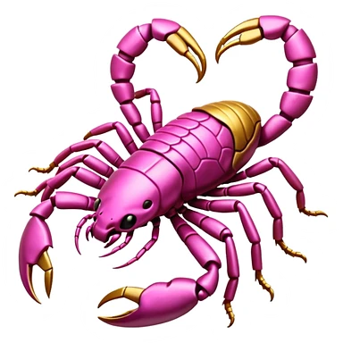 Pastel pink and gold Acorpion sticker