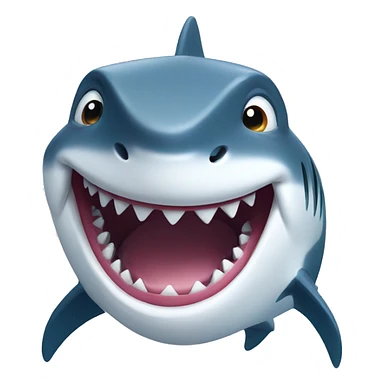 Smiling shark sticker