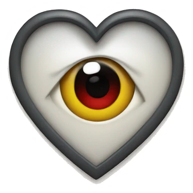 Heart with an eye sticker