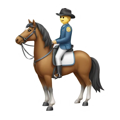 Un cheval sur un cheval sticker