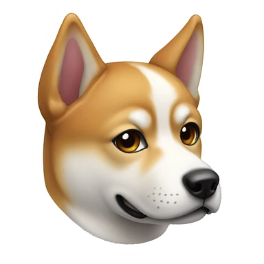 Shibu inu white sticker