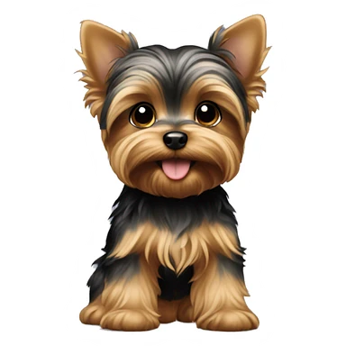 Yorkie puppy standing sticker