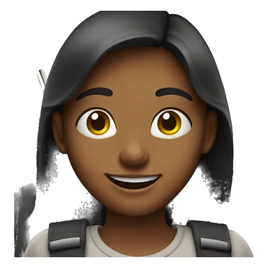 smiling girl in car interior sticker