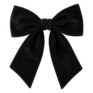 Goth bow, remove background sticker