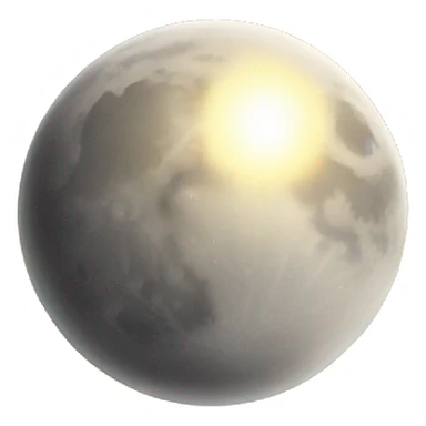 moon with sunlight sticker