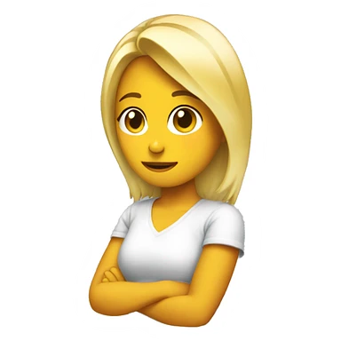 chica rubia saludando  sticker