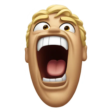 Screaming in bold words sticker