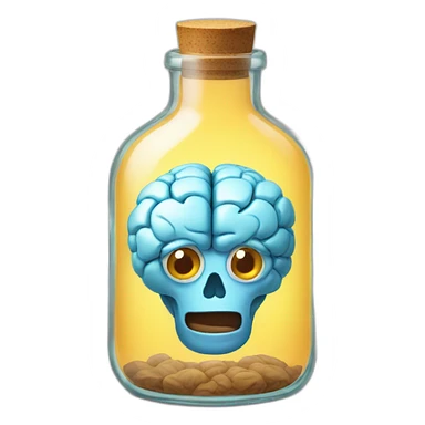 Brain in a bottle sticker