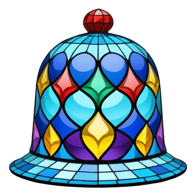 Stained glass hat sticker