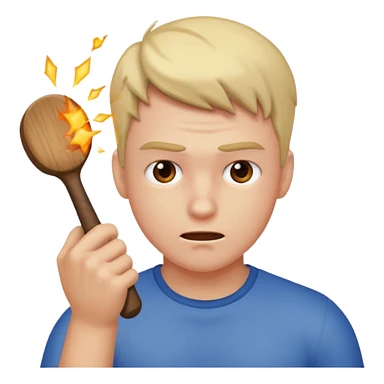 Guy hitting himself sticker