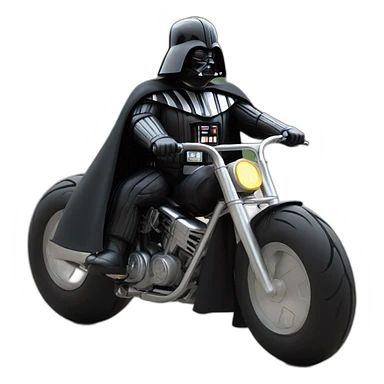 Fat Darth Vader on a bike sticker