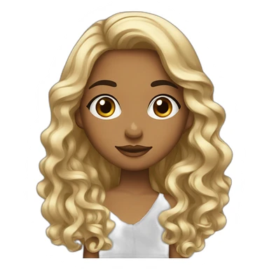 Fille métisse cheveux long bouclé et noir marocaine sticker