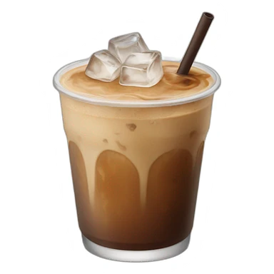Starbuck ice coffee with ice cubes sticker